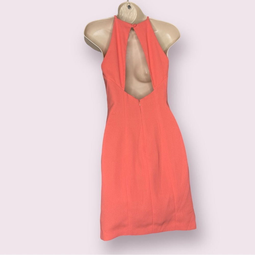CACHE SLEEVELESS CORAL ORANGE DRESS - Picture 2 of 3